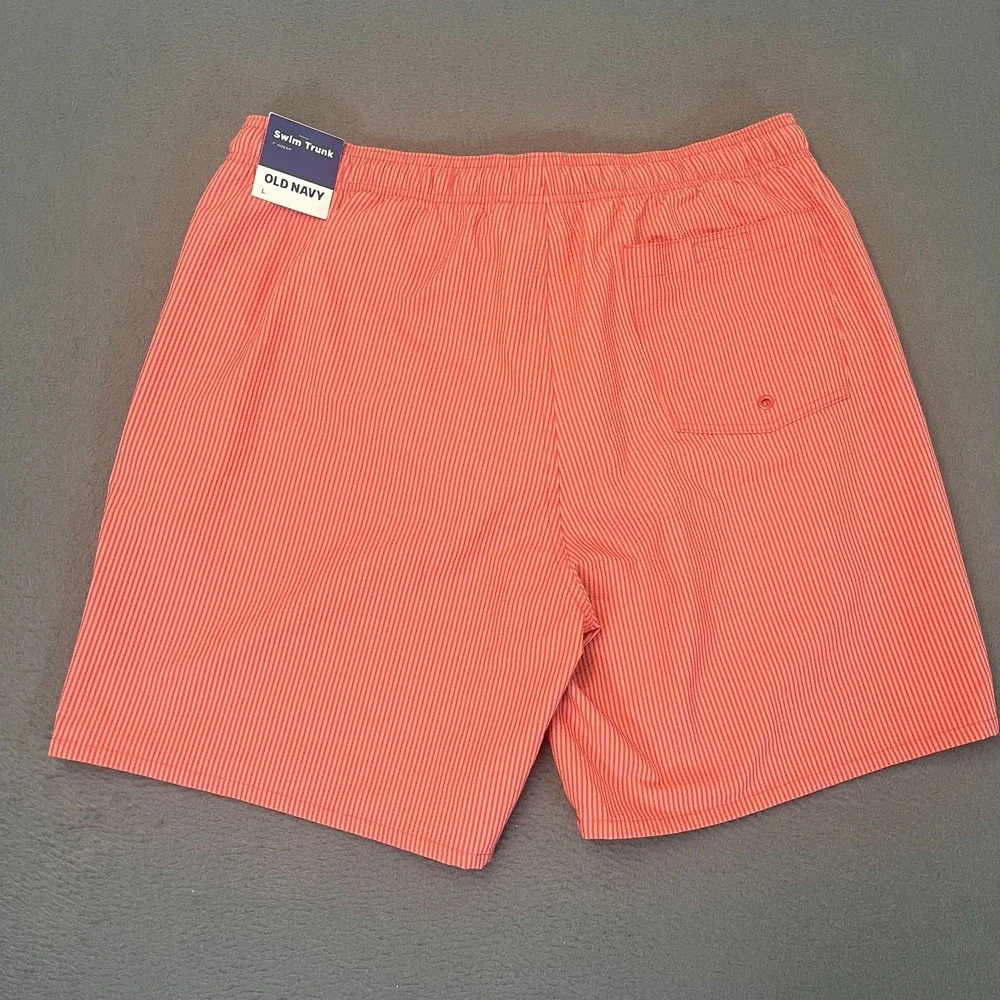 Old Navy Mens Size Large Pink Red Swim Trunks 7